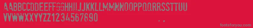 Spetetrial Font – Gray Fonts on Red Background