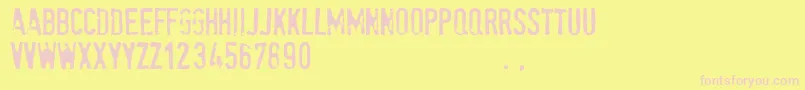 Spetetrial Font – Pink Fonts on Yellow Background