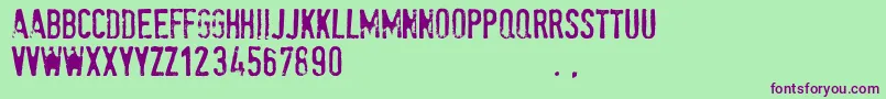 Spetetrial Font – Purple Fonts on Green Background