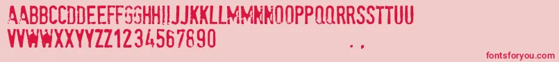 Spetetrial Font – Red Fonts on Pink Background