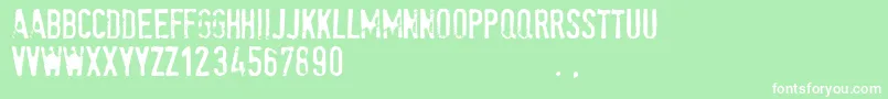 Spetetrial Font – White Fonts on Green Background