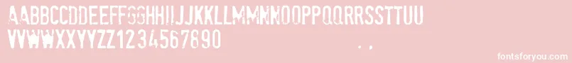 Spetetrial Font – White Fonts on Pink Background