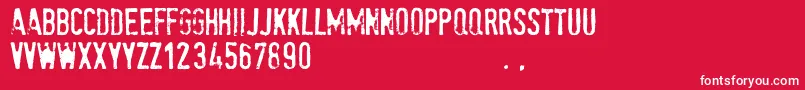 Spetetrial Font – White Fonts on Red Background