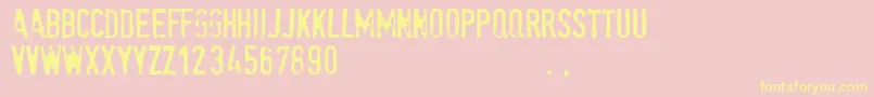 Spetetrial Font – Yellow Fonts on Pink Background