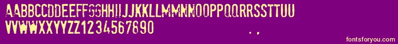 Spetetrial Font – Yellow Fonts on Purple Background