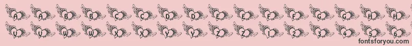 101IfMyHeartHadWingz Font – Black Fonts on Pink Background