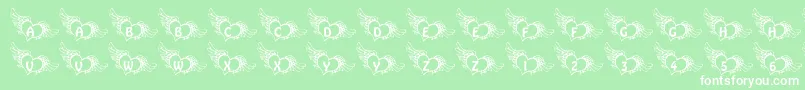 101IfMyHeartHadWingz Font – White Fonts on Green Background