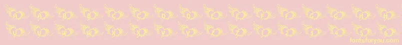 101IfMyHeartHadWingz Font – Yellow Fonts on Pink Background