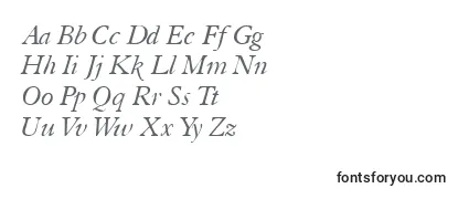 Überblick über die Schriftart TiascoossskItalic