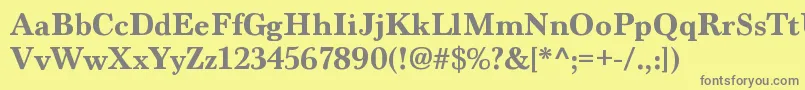MarionBold Font – Gray Fonts on Yellow Background