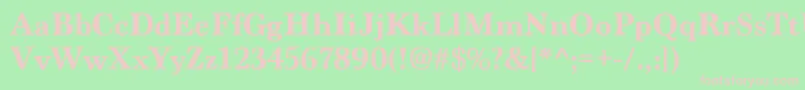 MarionBold-fontti – vaaleanpunaiset fontit vihreällä taustalla