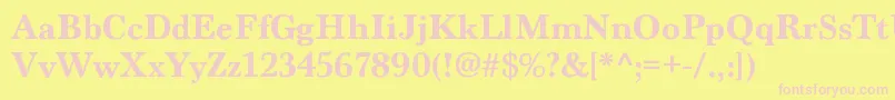 MarionBold Font – Pink Fonts on Yellow Background