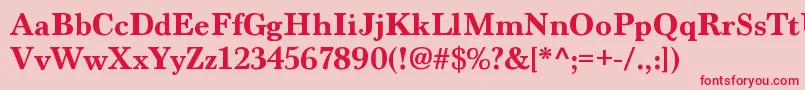 MarionBold Font – Red Fonts on Pink Background
