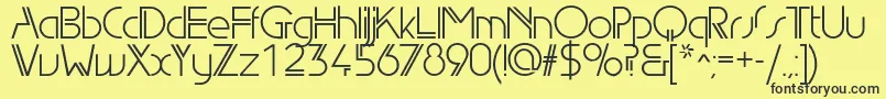 Edgelinebookc Font – Black Fonts on Yellow Background