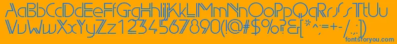 Edgelinebookc Font – Blue Fonts on Orange Background