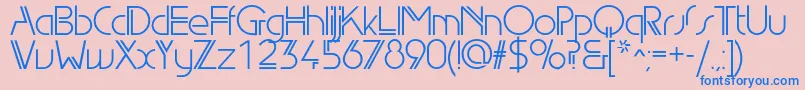 Edgelinebookc Font – Blue Fonts on Pink Background