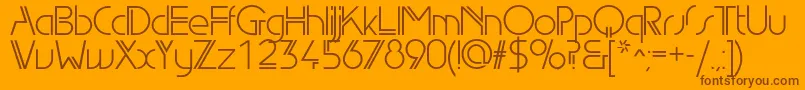 Edgelinebookc Font – Brown Fonts on Orange Background