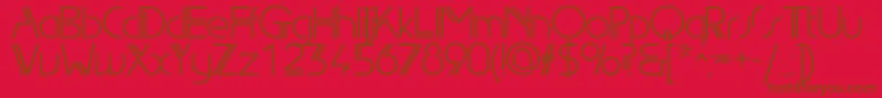 Edgelinebookc Font – Brown Fonts on Red Background