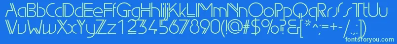 Edgelinebookc Font – Green Fonts on Blue Background