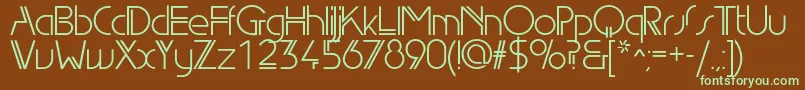 Edgelinebookc Font – Green Fonts on Brown Background