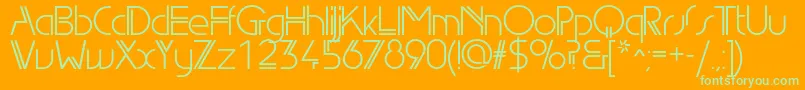 Edgelinebookc Font – Green Fonts on Orange Background