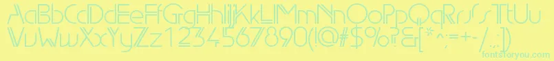Шрифт Edgelinebookc – зелёные шрифты на жёлтом фоне