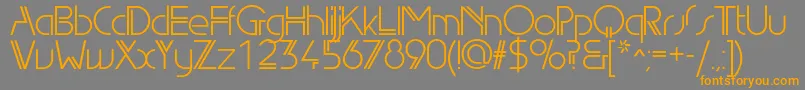 Edgelinebookc Font – Orange Fonts on Gray Background