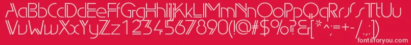 Edgelinebookc Font – Pink Fonts on Red Background