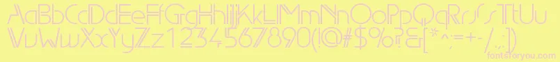 Edgelinebookc Font – Pink Fonts on Yellow Background