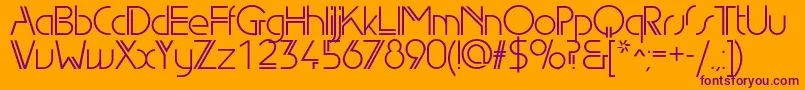 Edgelinebookc Font – Purple Fonts on Orange Background