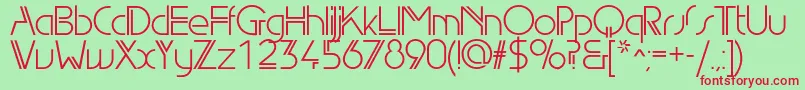 Edgelinebookc Font – Red Fonts on Green Background