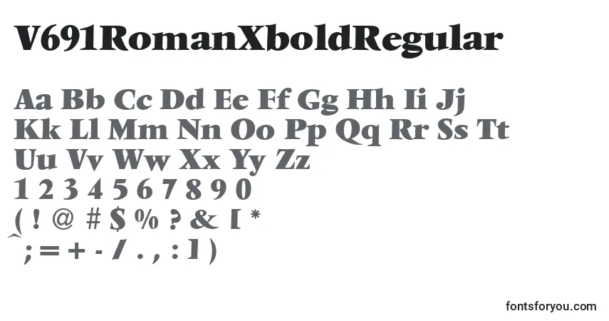 Schriftart V691RomanXboldRegular – Alphabet, Zahlen, spezielle Symbole