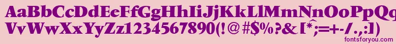 Шрифт V691RomanXboldRegular – фиолетовые шрифты на розовом фоне