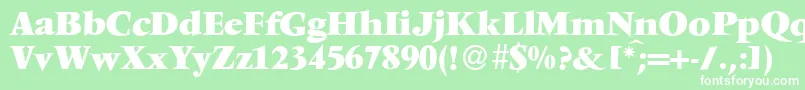 フォントV691RomanXboldRegular – 緑の背景に白い文字
