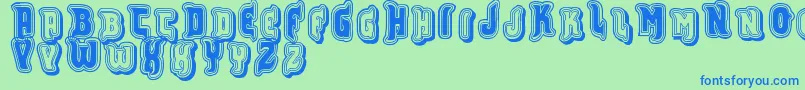 Vtksfurious Font – Blue Fonts on Green Background