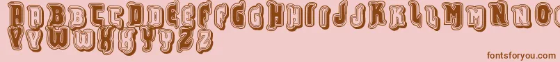 Vtksfurious Font – Brown Fonts on Pink Background