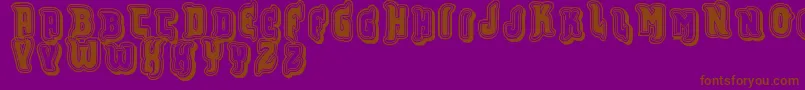 Police Vtksfurious – polices brunes sur fond violet
