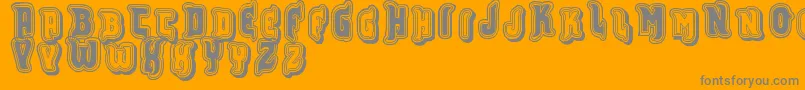 Vtksfurious Font – Gray Fonts on Orange Background