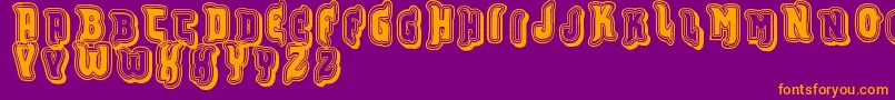 Vtksfurious Font – Orange Fonts on Purple Background