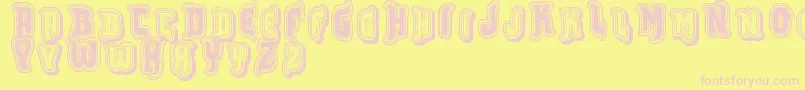 Vtksfurious Font – Pink Fonts on Yellow Background