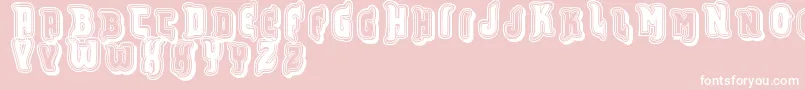 Vtksfurious-Schriftart – Weiße Schriften auf rosa Hintergrund