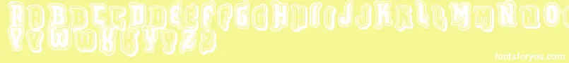 Vtksfurious Font – White Fonts on Yellow Background