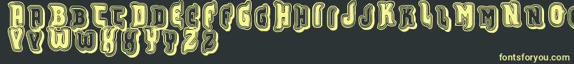 Vtksfurious Font – Yellow Fonts on Black Background