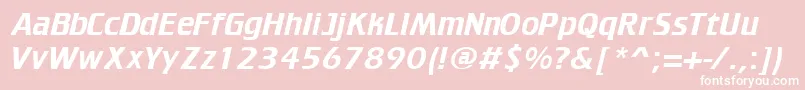 TrekkerRegular Font – White Fonts on Pink Background