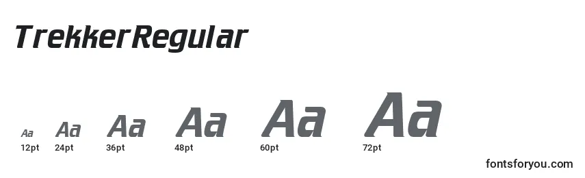 TrekkerRegular Font Sizes