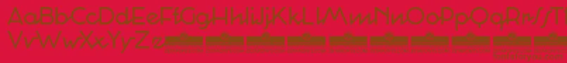 CocosignumCorsivoItalicoRegularTrial-Schriftart – Braune Schriften auf rotem Hintergrund
