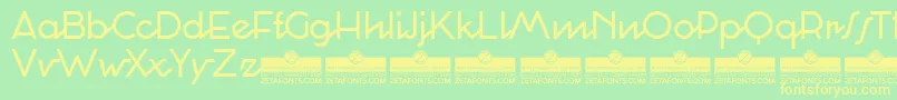 CocosignumCorsivoItalicoRegularTrial Font – Yellow Fonts on Green Background