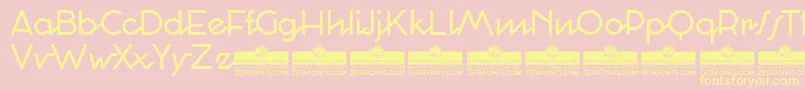 CocosignumCorsivoItalicoRegularTrial Font – Yellow Fonts on Pink Background