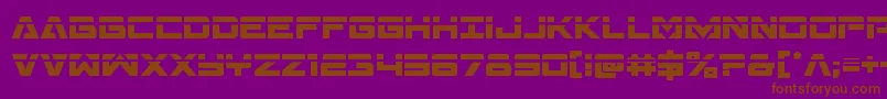 Transamericalaser-Schriftart – Braune Schriften auf violettem Hintergrund