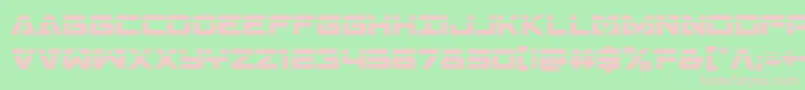 Transamericalaser-fontti – vaaleanpunaiset fontit vihreällä taustalla